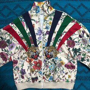 Gucci Chateau Marmont Floral Print Embroidered Track Jacket